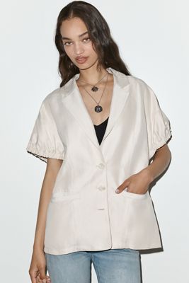 Maeve Puff-Sleeve Blazer