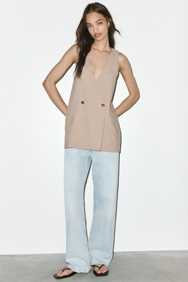 Maeve Longline Blazer Vest #3