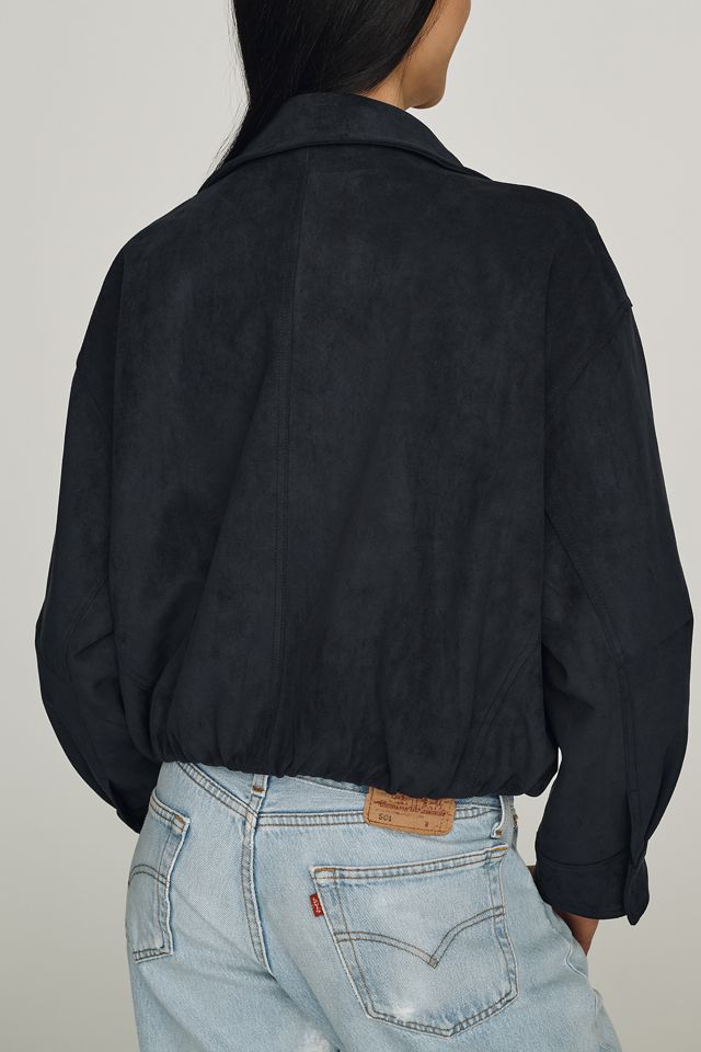 Maeve Imara Faux-Suede Funnel-Neck Jacket #3