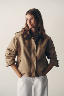 Pilcro Cotton Cropped Utility Jacket