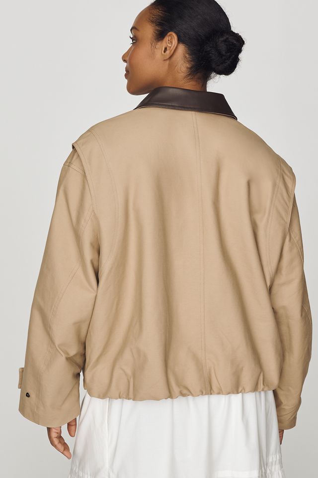Pilcro Cotton Cropped Utility Jacket #6