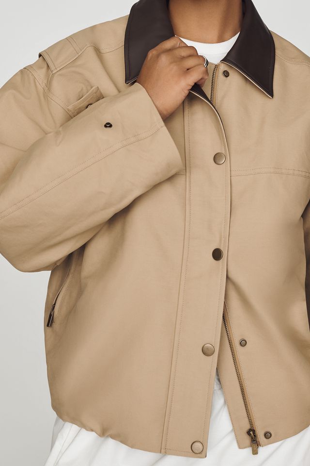 Pilcro Cotton Cropped Utility Jacket #8