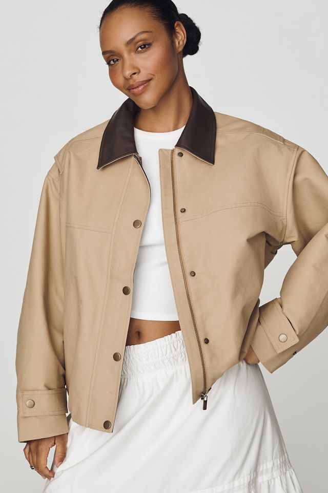 Pilcro Cotton Cropped Utility Jacket #5