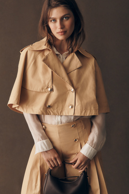 Maeve Cropped Trench Cape