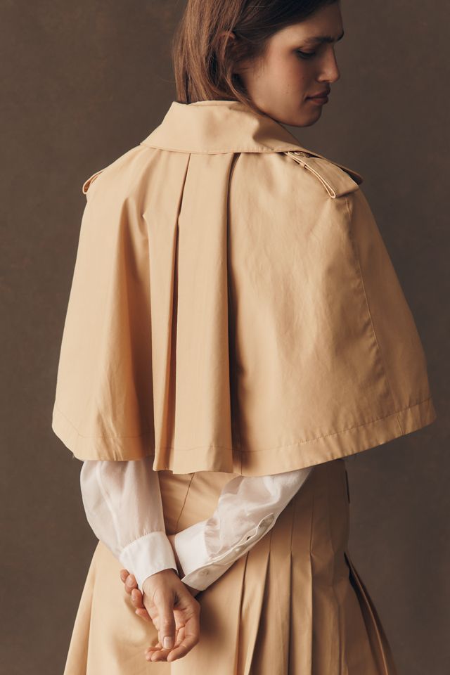 Maeve Cropped Trench Cape #1