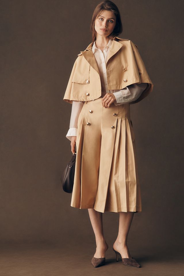 Maeve Cropped Trench Cape #2