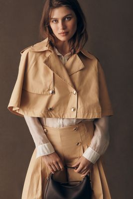 Maeve Cropped Trench Cape