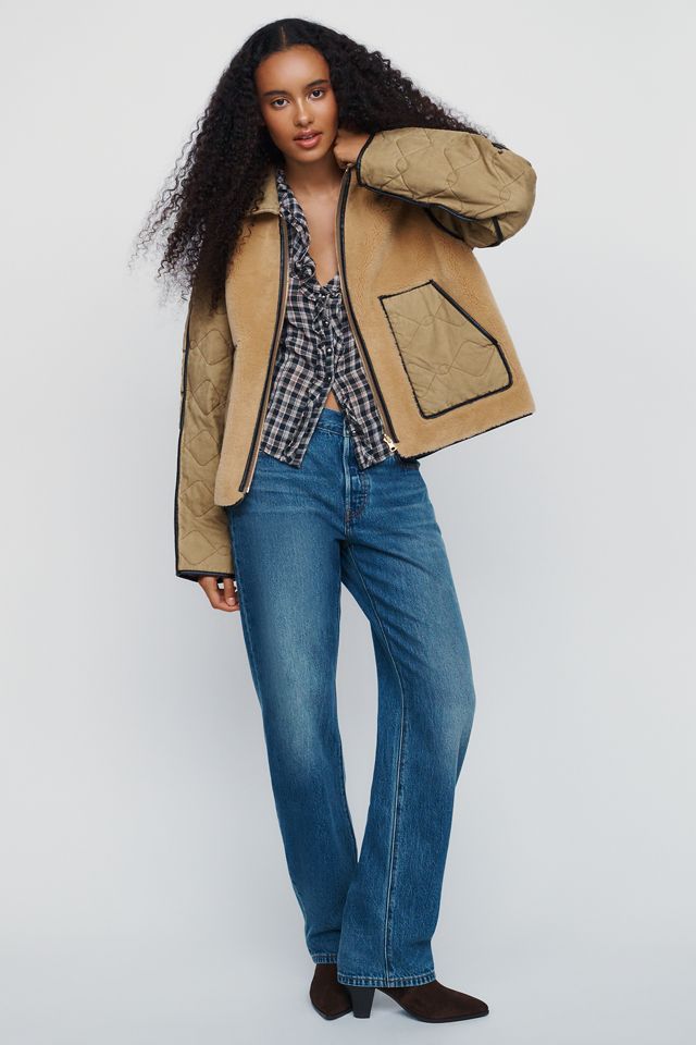 By Anthropologie Mixed Media Jacket #4