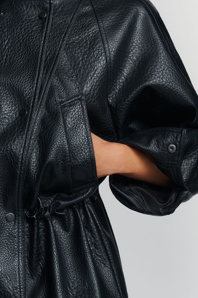 By Anthropologie Faux-Leather Cinched Jacket #2