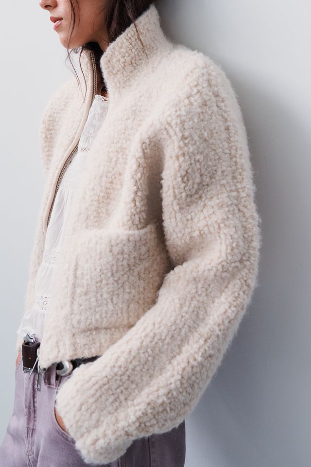 Pilcro Marlow Fleece Zip-Front Sweater #4