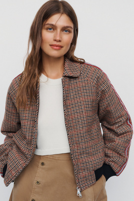 Maeve Bubble Sport Jacket In Brown