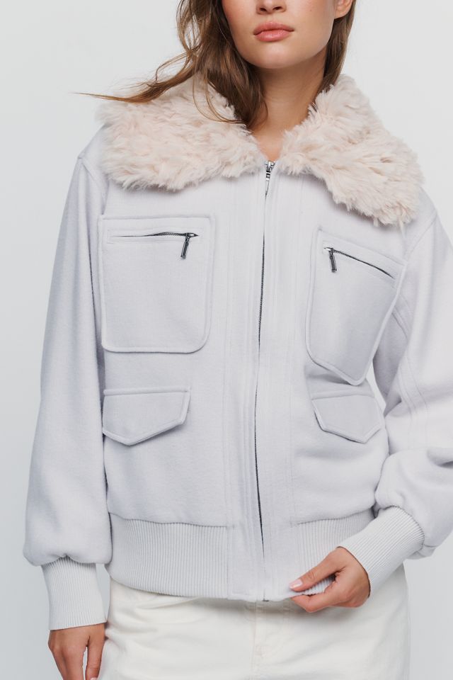 Pilcro Faux Fur Collared Jacket #2