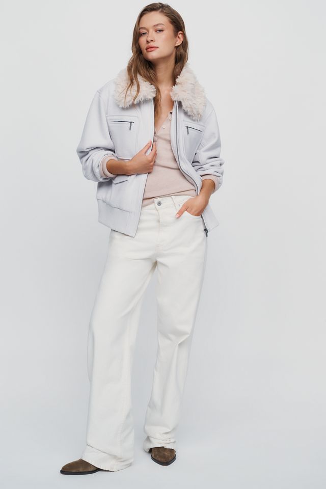 Pilcro Faux Fur Collared Jacket #3