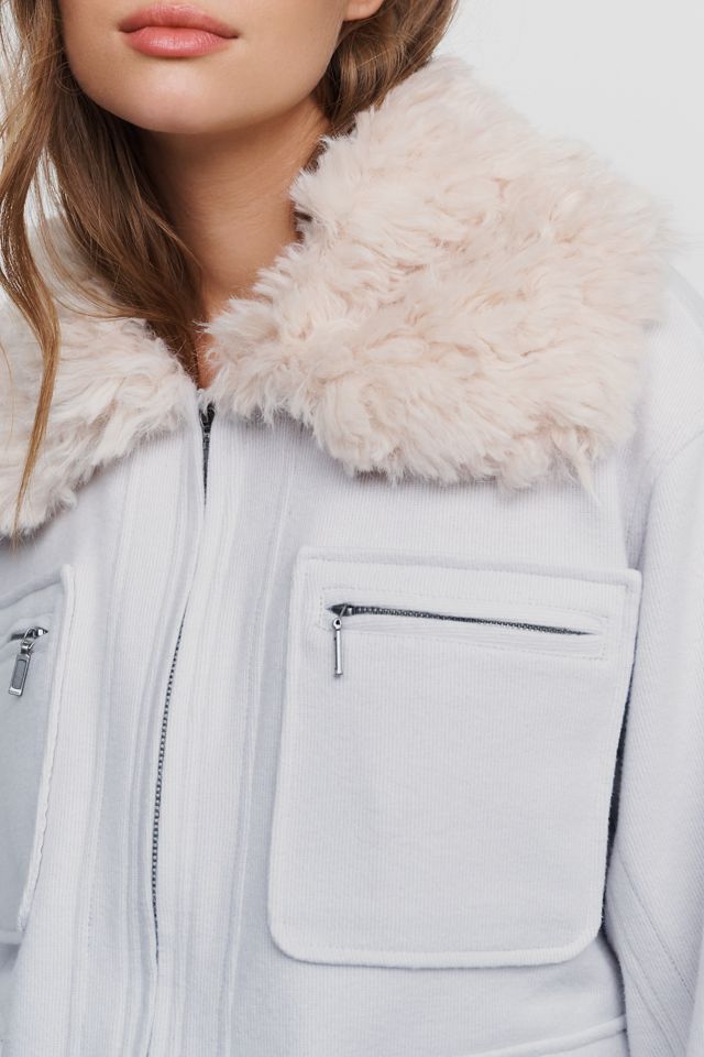 Pilcro Faux Fur Collared Jacket #4