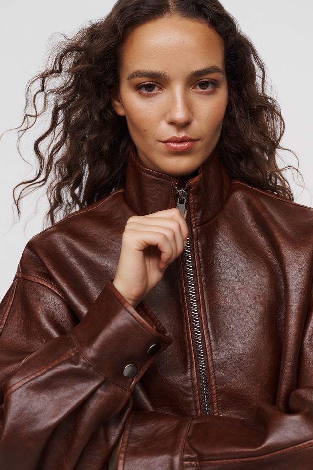 By Anthropologie Belted Faux Leather Jacket #3