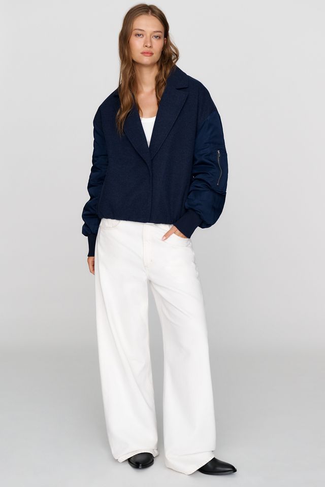 Maeve Wool Blend Notched Collar Jacket #3