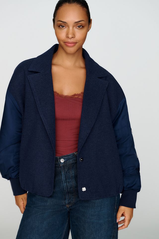 Maeve Wool Blend Notched Collar Jacket #4