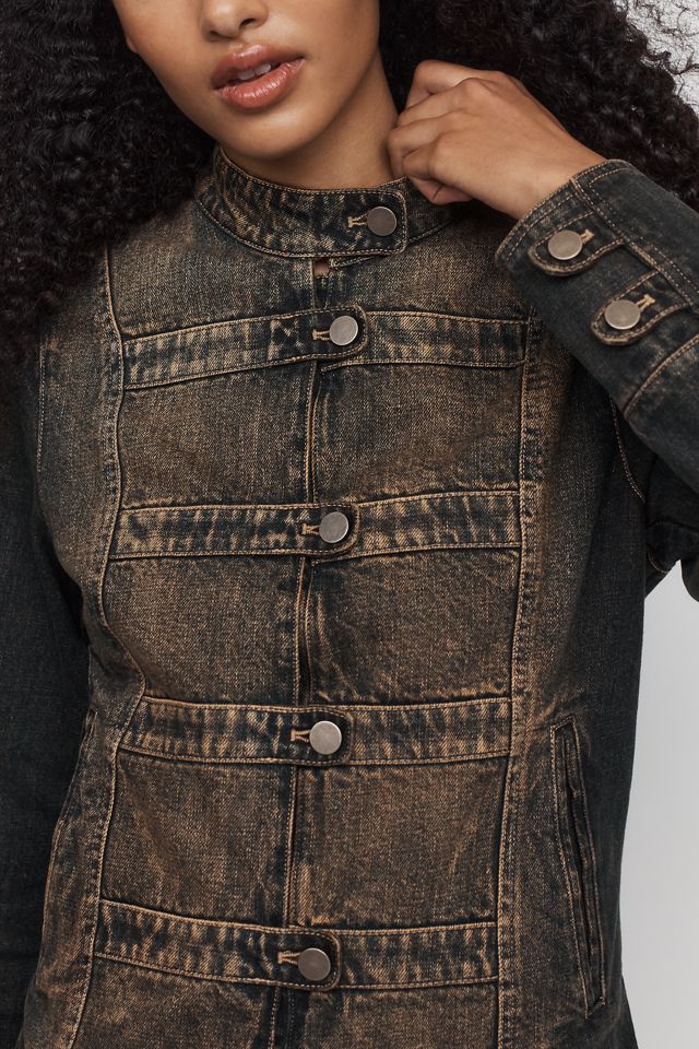 Pilcro Denim Military Jacket #3
