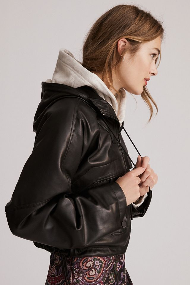 Hudson Faux Leather Jacket | Anthropologie