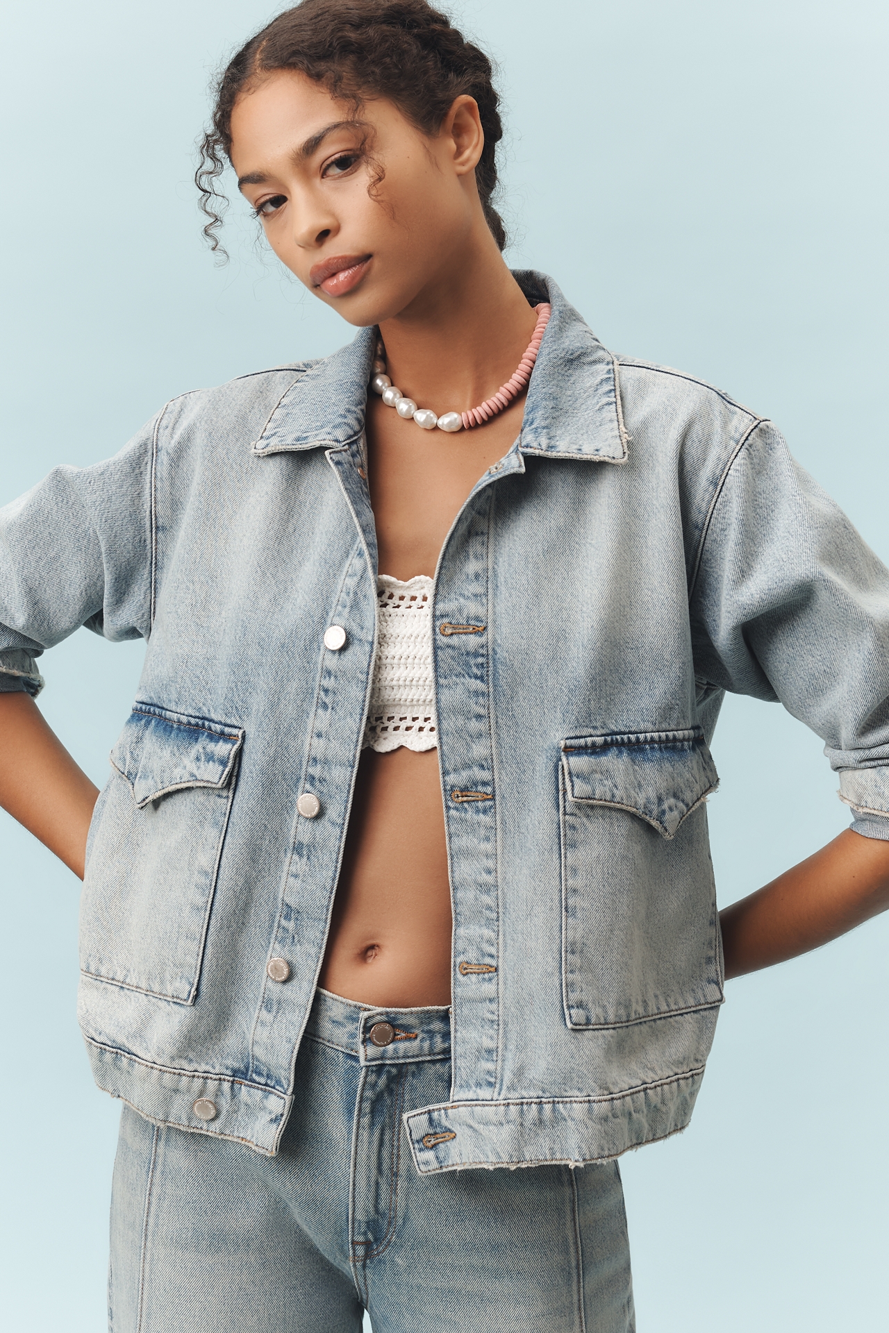 Triarchy Lillian Boxy Western Denim Jacket
