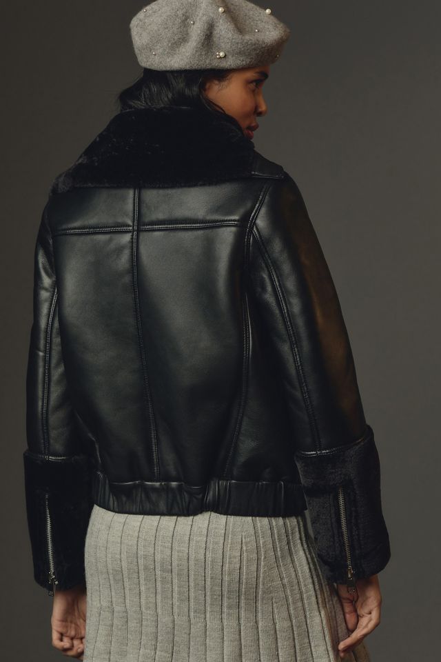 Walter Baker Cher Leather Aviator Jacket #1
