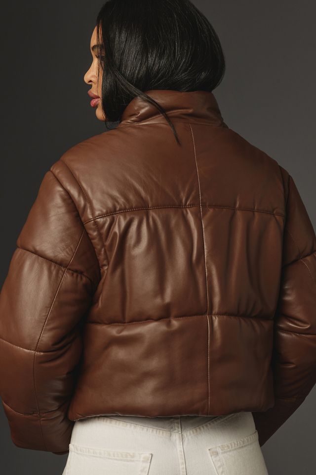 Walter Baker Lorenza Leather Puffer Jacket | Anthropologie