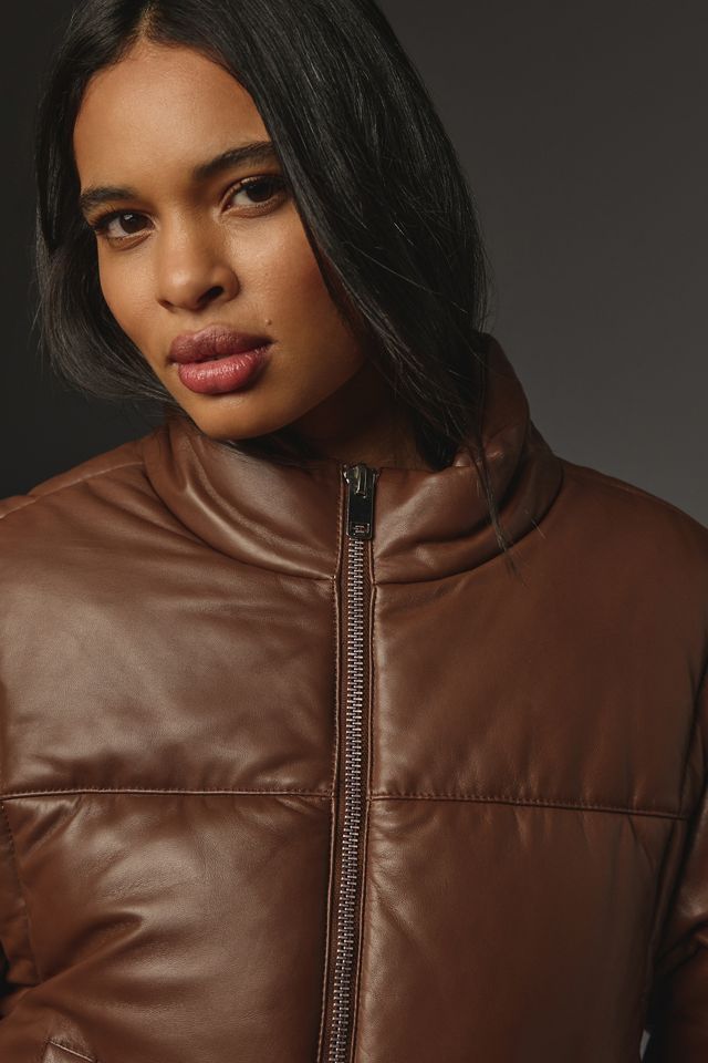 Walter Baker Lorenza Leather Puffer Jacket | Anthropologie
