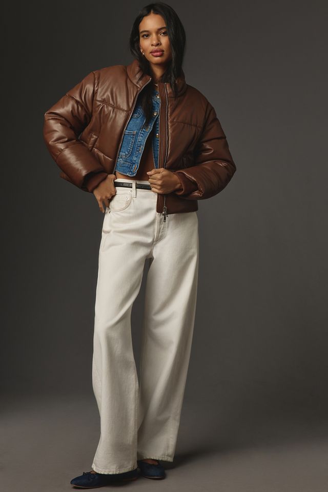 Walter Baker Lorenza Leather Puffer Jacket | Anthropologie