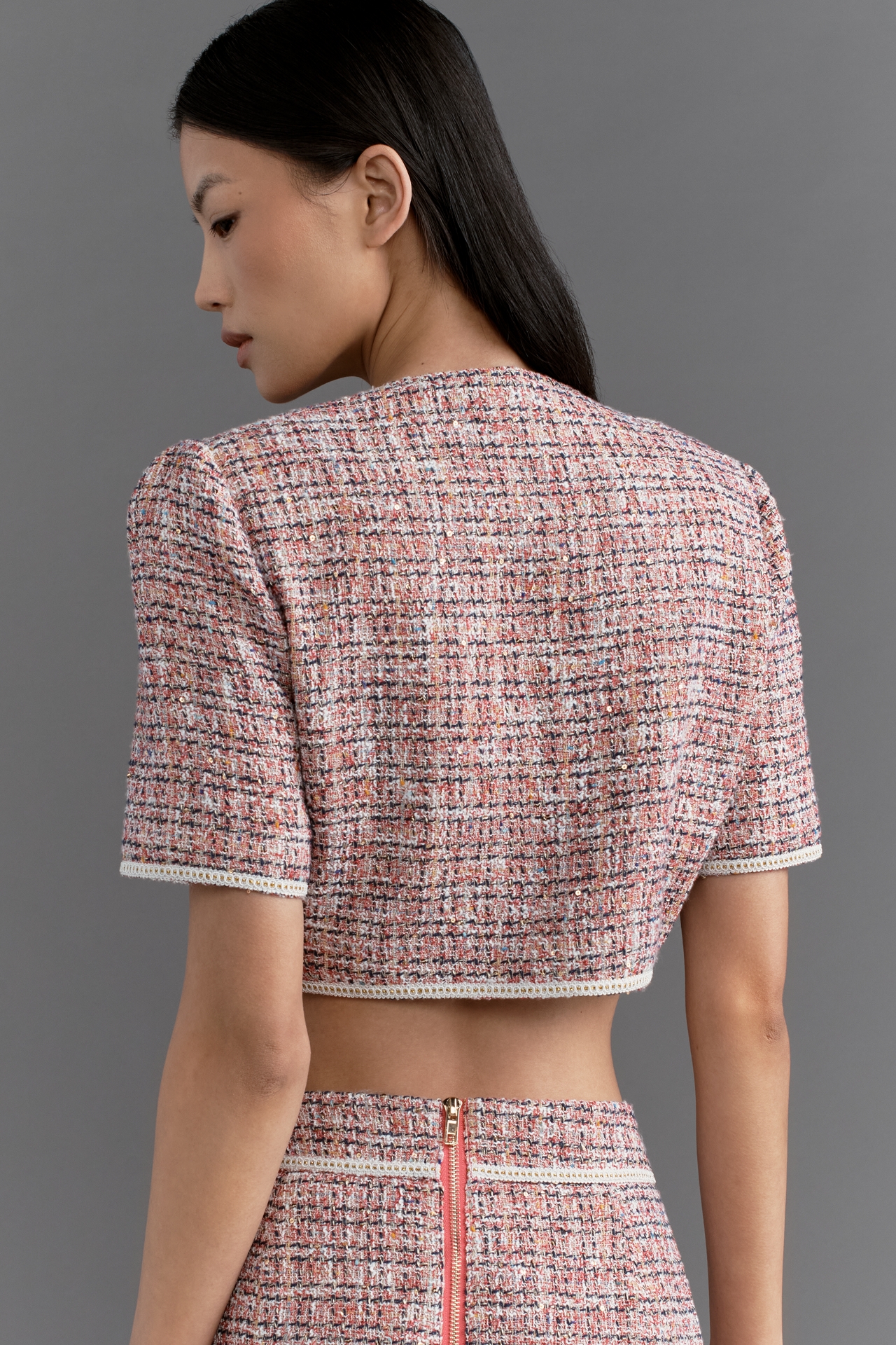 Walter Baker Helene Bouclé Tweed Jacket