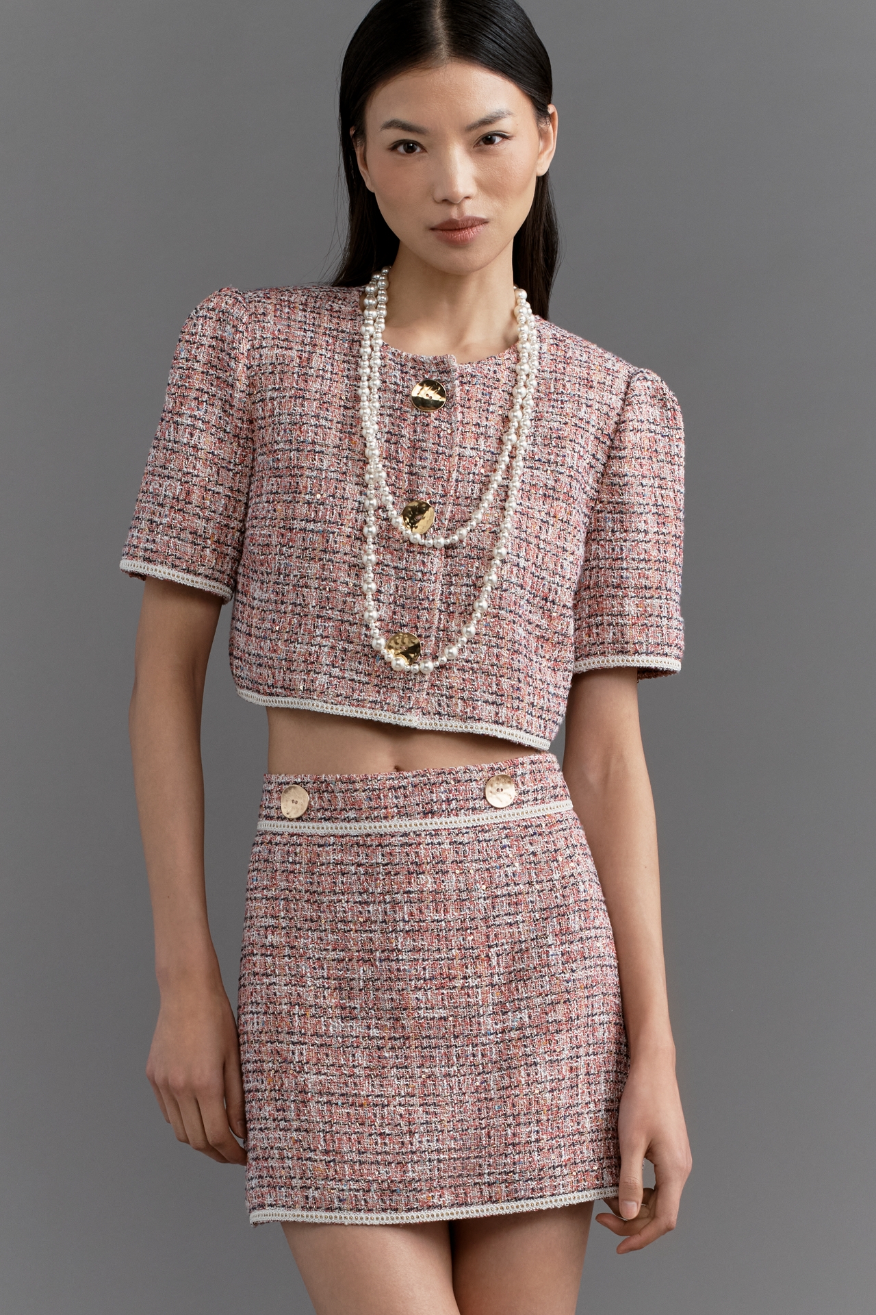 Walter Baker Helene Bouclé Tweed Jacket