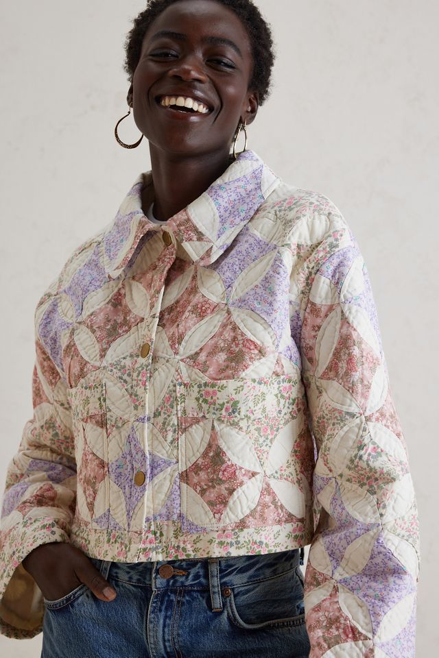 Magpie Vintage Cropped Patchwork Quilted Jacket #1