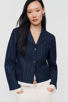 rag & bone Lawrence Wool Blend Cropped Blazer