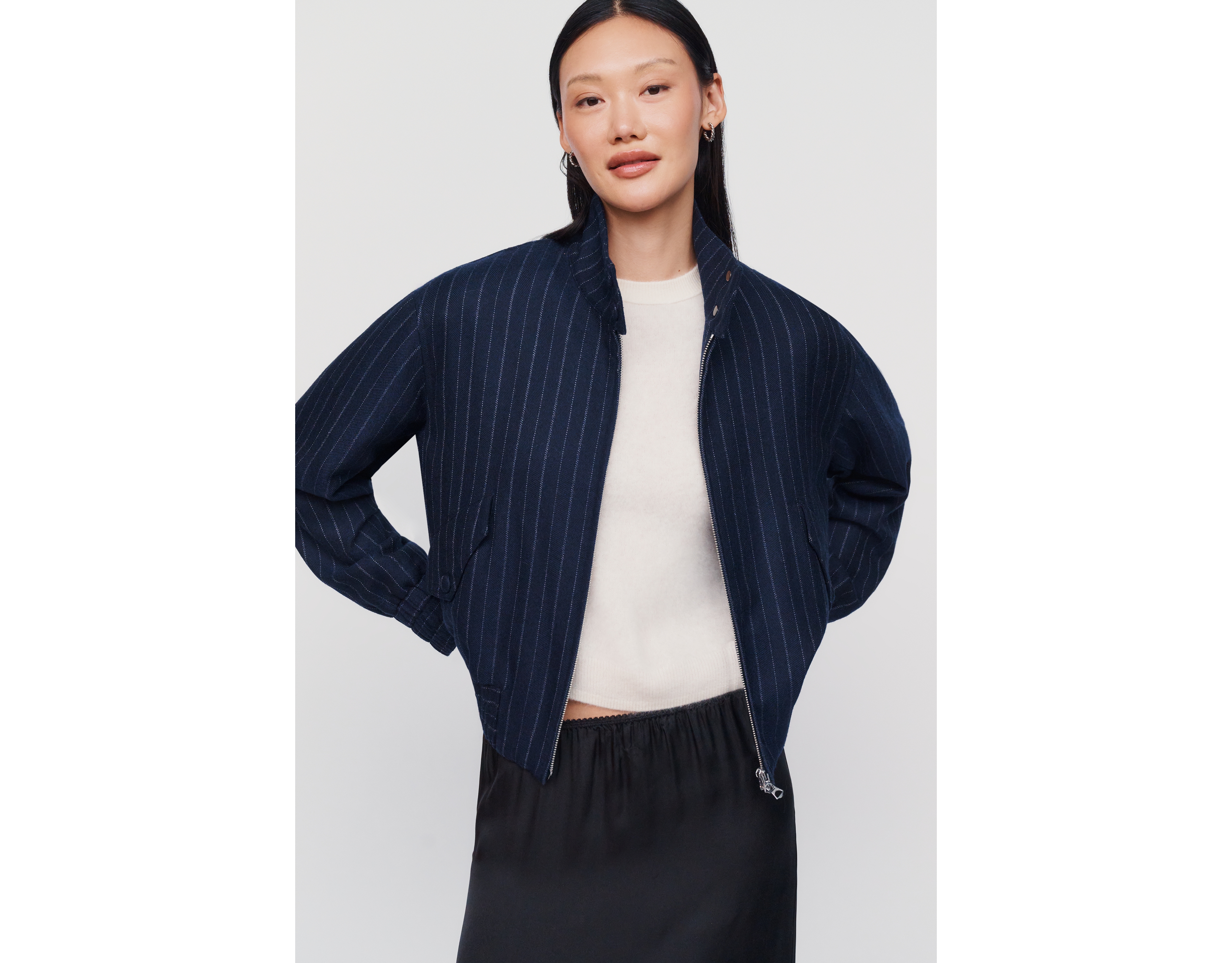 rag & bone Eliza Wool Blend Bomber Jacket