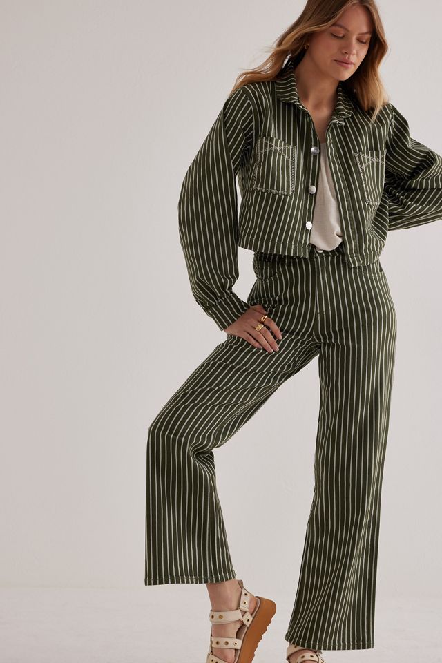 Denim Jacket Striped Cropped Wide Leg Pants 28+ Thousand Cropped