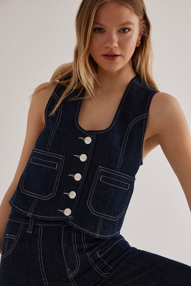 Seventy + Mochi Bea Denim Waistcoat | Anthropologie UK