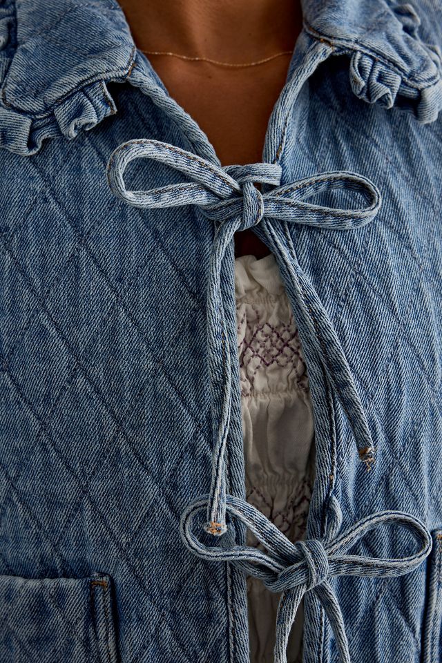Pablo Frill Collar Jacket with Ecru Stitch Detail by Seventy Mochi - Black, Dark Denim, Ecru and Vintage Americana