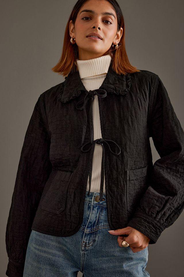 Ari Denim Waistcoat with Scallop Frayed Detail By Seventy & Mochi - Dark Vintage Blue