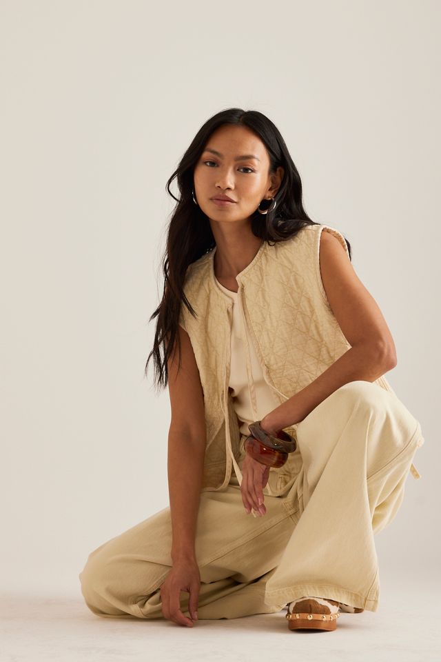 Seventy + Mochi Aria Quilted Tie-Front Vest  #3