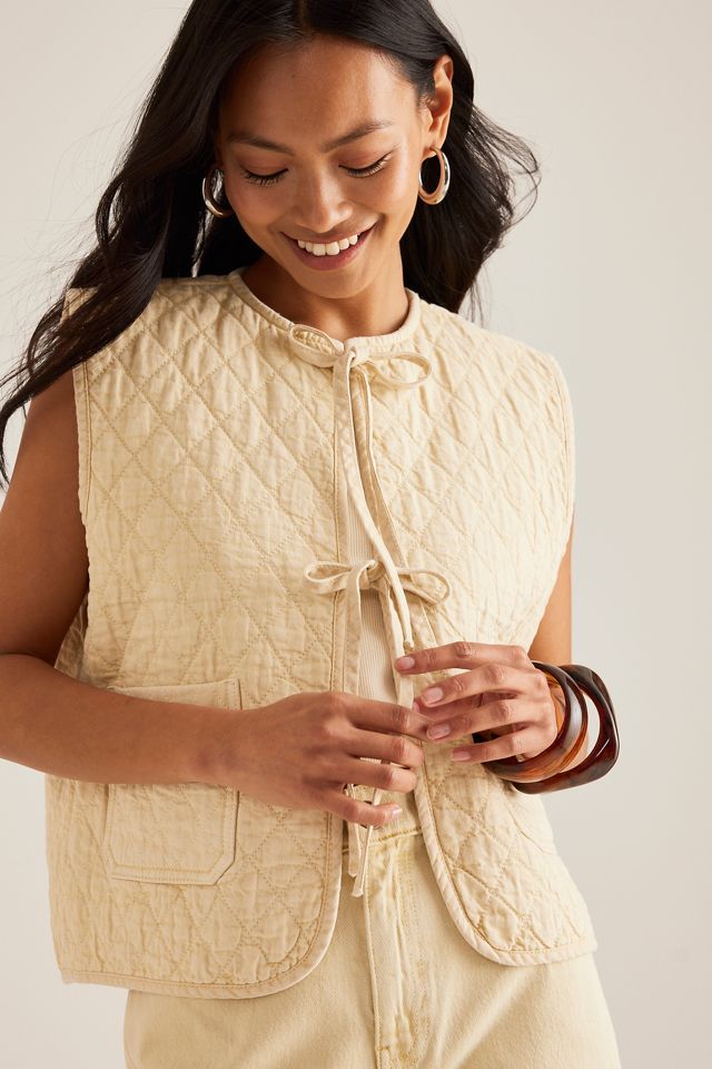 Seventy + Mochi Aria Quilted Tie-Front Vest  #4