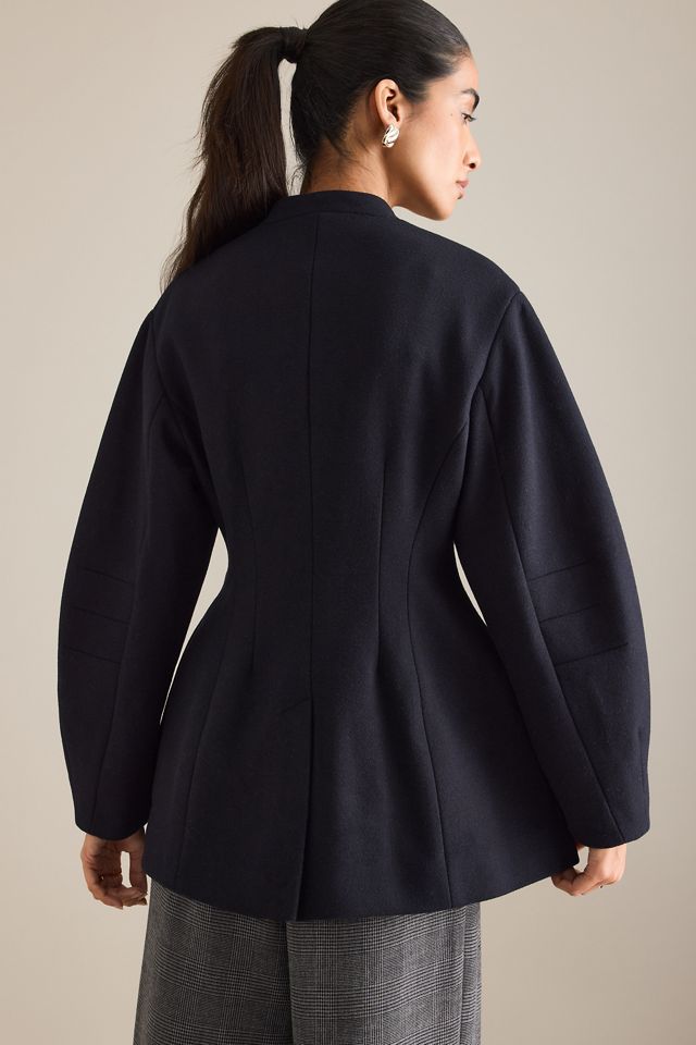 By Anthropologie Collarless Hourglass Blazer #2