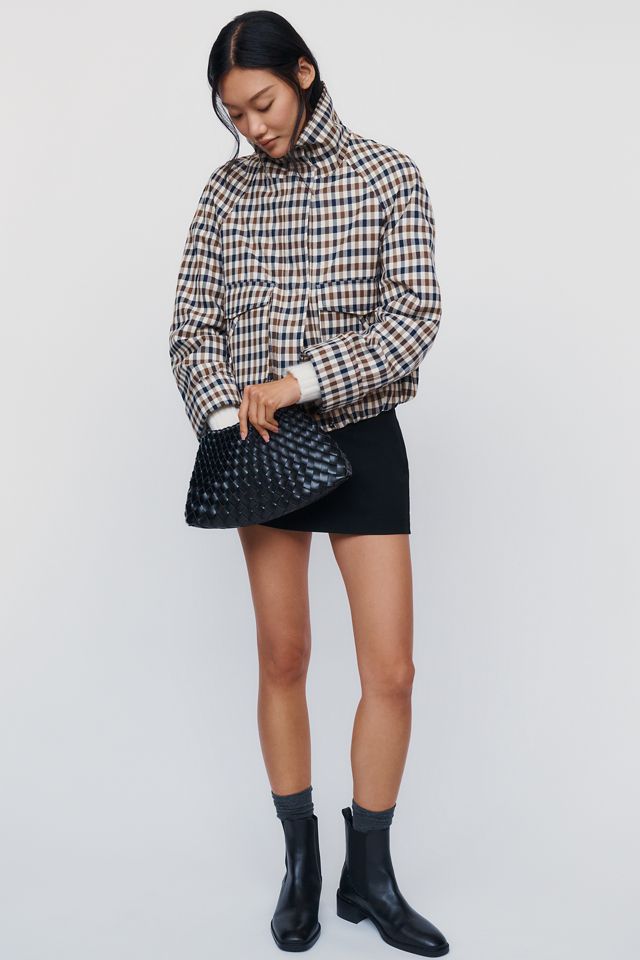 By Anthropologie Funnel Neck Cropped Trench Coat #3