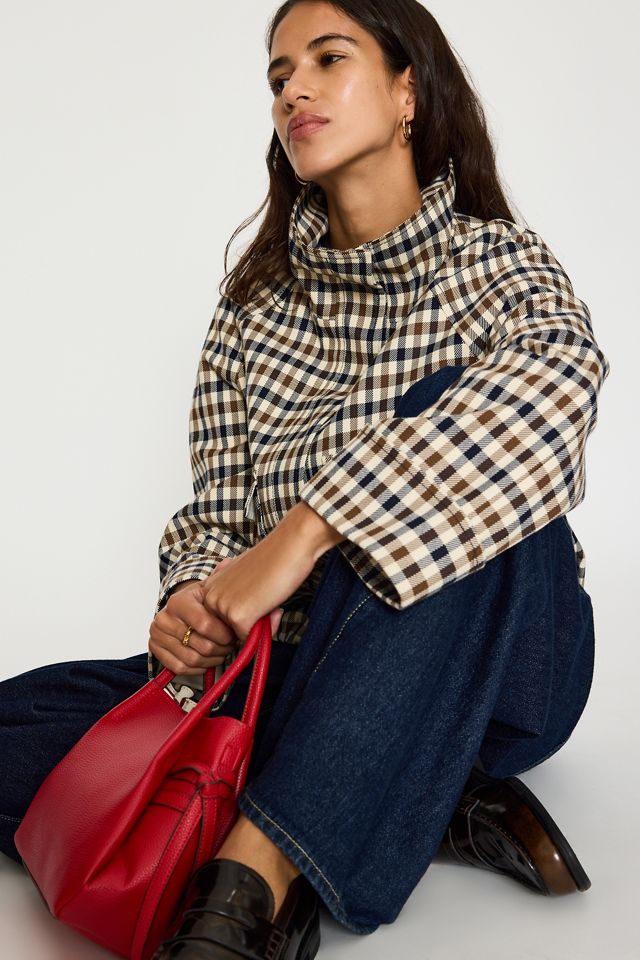 Abrigo Trench Corto a Cuadros By Anthropologie #3