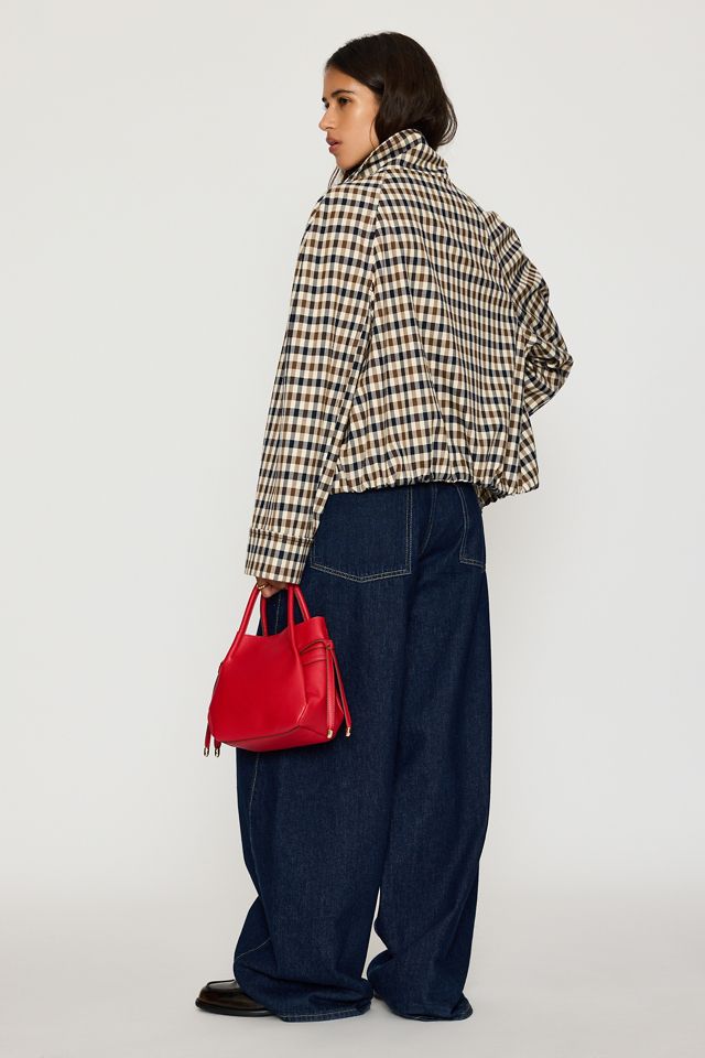 Abrigo Trench Corto a Cuadros By Anthropologie #4