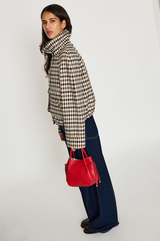 Abrigo Trench Corto a Cuadros By Anthropologie #5
