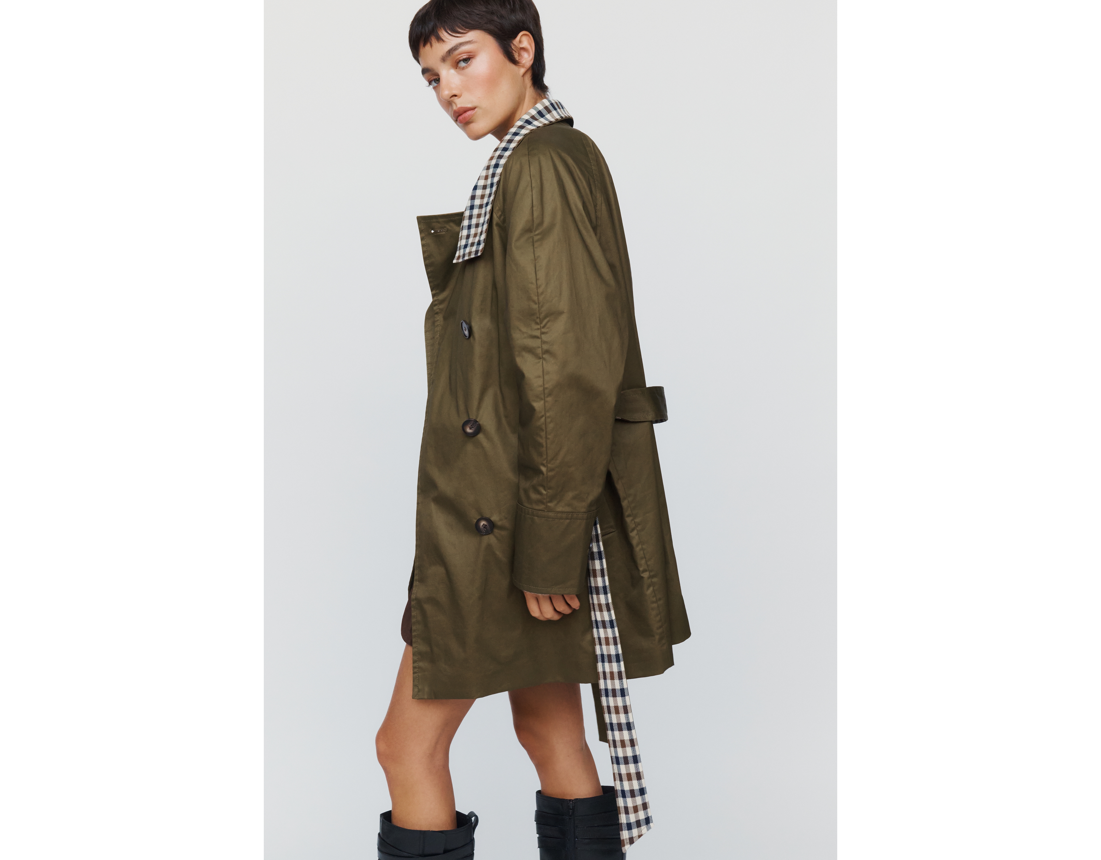By Anthropologie 100% Cotton Funnel Neck Jacket