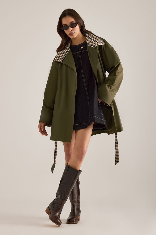 By Anthropologie Tie-Waist Waxed Jacket #3
