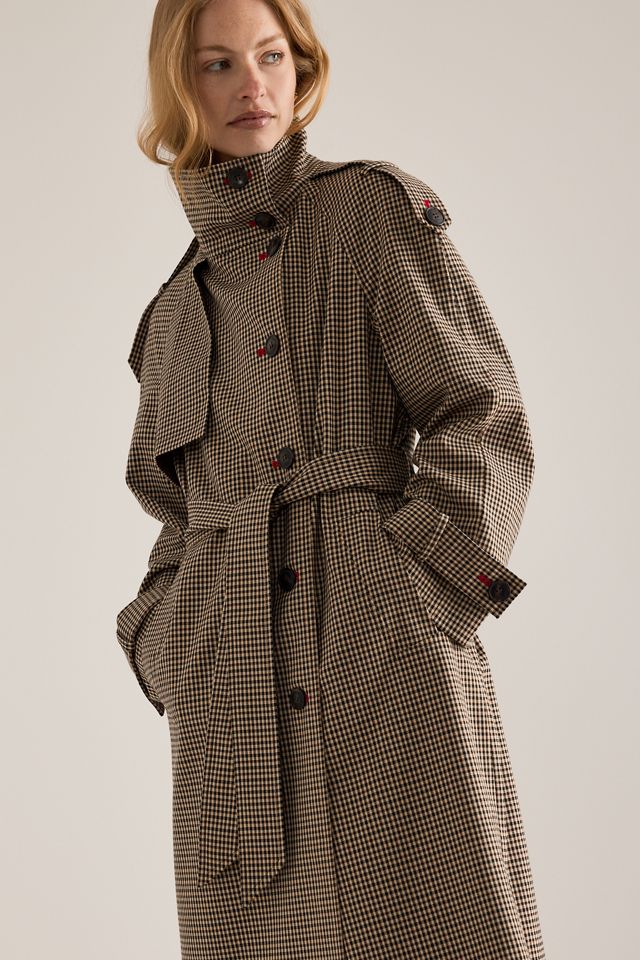 By Anthropologie Lottie Karo-Maxi-Trenchcoat #4