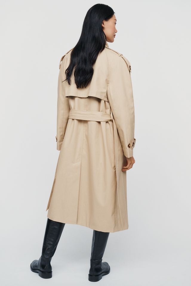 By Anthropologie 100% Cotton Funnel Neck Trench Coat #3