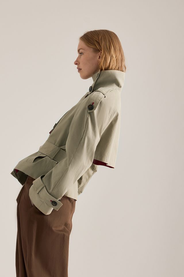 By Anthropologie Lottie Cropped Trenchcoat #2