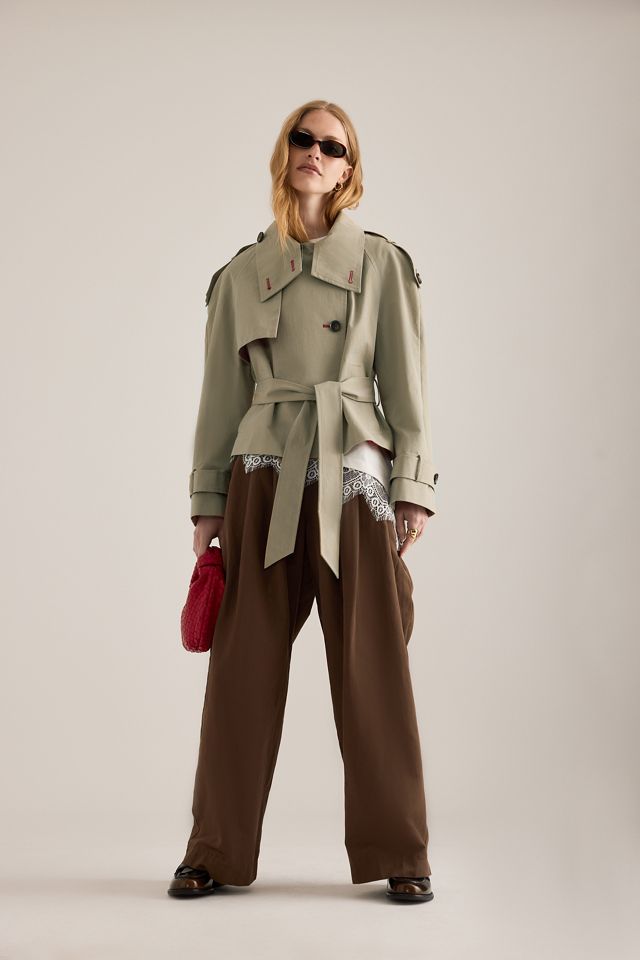 By Anthropologie Lottie Cropped Trenchcoat #3